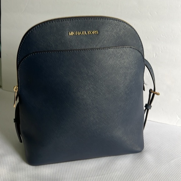 Michael Kors Dome Midnight Blue Backpack with Gold Details - Picture 1 of 4
